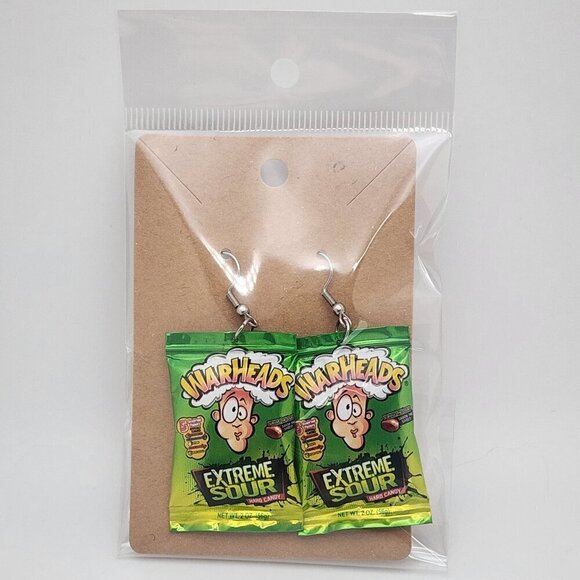Mini-Brands "Warheads Extra Sour" Stainless Steel Fishhook Earrings - Picture 1 of 3